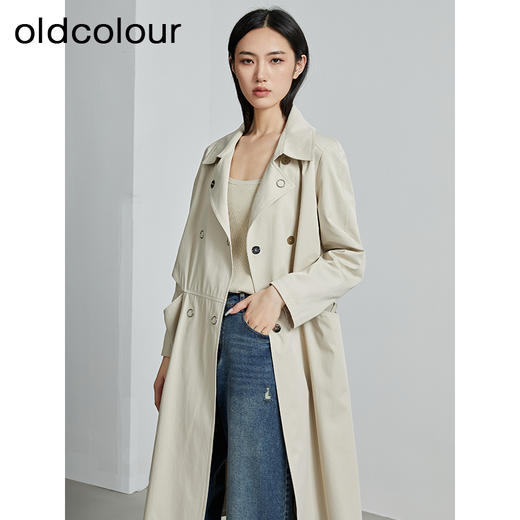 oldcolour秋季新款高级流行气质宽松长款百搭风衣外套女P340404A1 商品图4