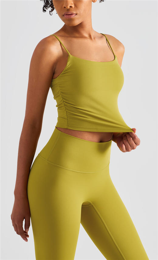 哈瓦塔褶皱短款吊带背心H340136 商品图3