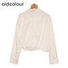 oldcolour纯色短款衬衫春季新款设计感百搭长袖上衣女P12013292 商品缩略图1