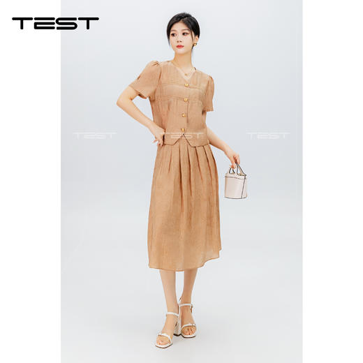 夏上新纯色高级感套装裙4242123 商品图4