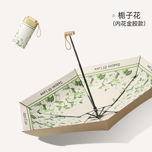 六折迷你晴雨伞  遮阳伞   玻璃纤维钢琴漆伞架 商品图5