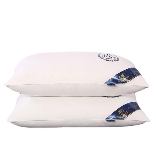 希尔顿酒店羽丝枕家用四季刺绣枕水洗立体滚边礼品枕舒适睡眠枕芯 商品图4