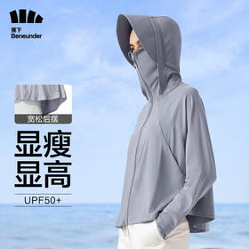 蕉下防晒衣女冰丝凉感防紫外线UPF50+ 冰触浅息披肩防晒服 冰川灰 L