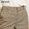 oldcolour秋季新款格子休闲长裤修身西服裤女L33073317 商品缩略图2