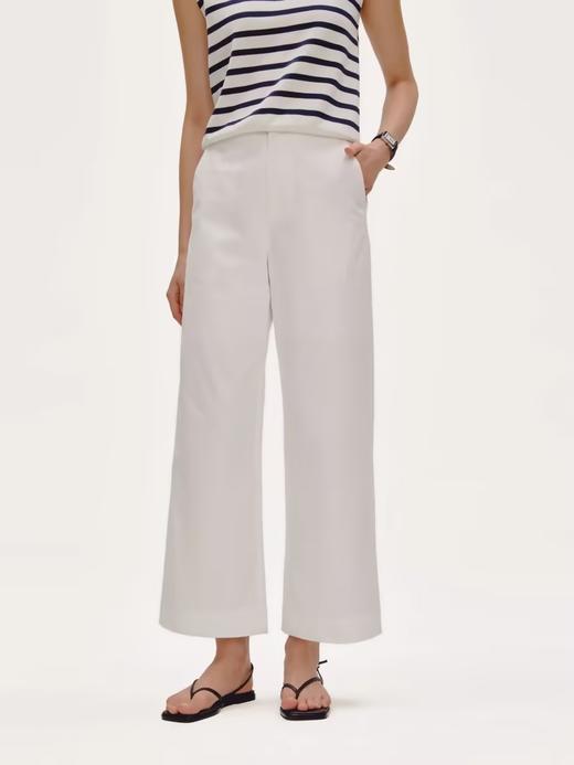 shyshystill/shy202304021/九分全棉透气经典黑白长裤直筒裤 商品图0