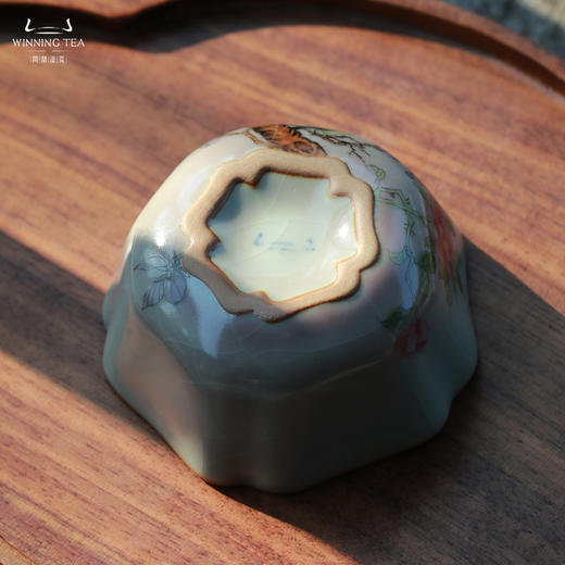 问鼎汝瓷天青老款小五行杯（鸟之树叶） 商品图4