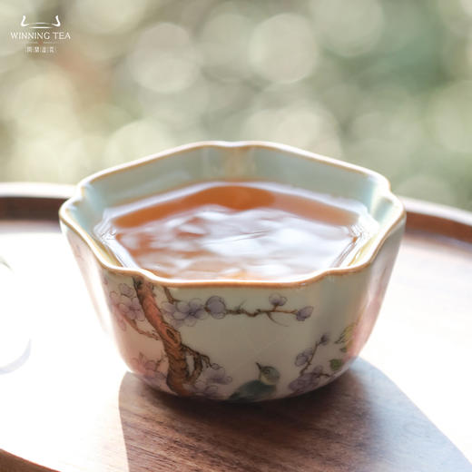 问鼎汝瓷天青老款小五行杯（鸟之树叶） 商品图1