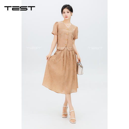 夏上新纯色高级感套装裙4242123 商品图0