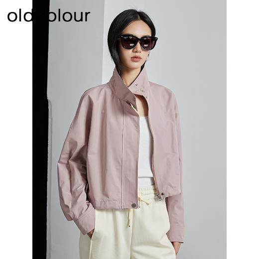 oldcolour秋季新款法式立领短款小个子休闲洋气外套女P320412A1 商品图3
