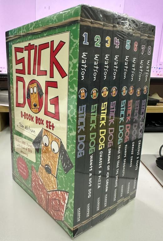 微瑕 Stick Dog 8册合售 英文原版 学生英语课外书 儿童文学 儿童绘本故事书 章节书 桥梁书 平装 商品图0