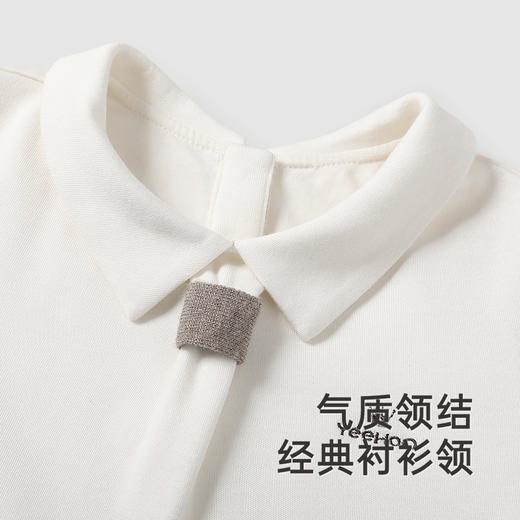 【高定系列】英氏婴儿衣服秋季羊毛莫代尔连体衣男童衣服新款 商品图4