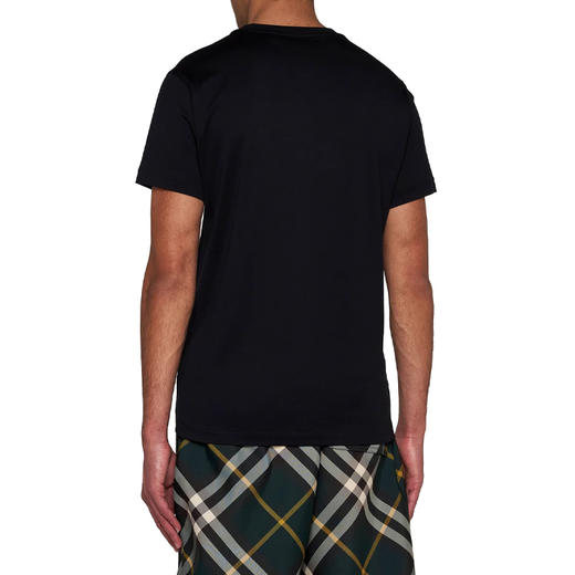 【一】BURBERRY 巴宝莉 男士TB专属标识刺绣棉质圆领短袖T恤 黑色 8084014 A1189 商品图2