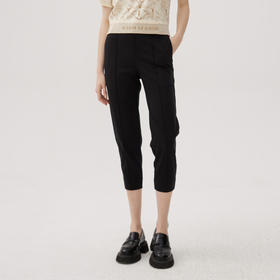 谜底萝卜裤女士2024秋季新品百搭特色裤脚九分裤休闲裤243MK1157