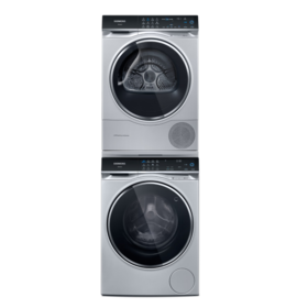 西门子（SIEMENS）洗烘套装10公斤变频滚筒洗衣机超氧空气洗全自动家用10公斤干衣机热泵烘干机 WG54C5C80W+WQ56C3D80W