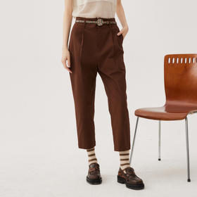 谜底萝卜裤女士2024秋季新品通勤风百搭宽松休闲九分裤243MK1062