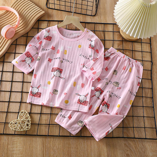 【超值49.9任选2套！】2024新款儿童纯棉家居服套装 夏季长袖睡衣薄款 空调服男女童装-QQ 商品图14