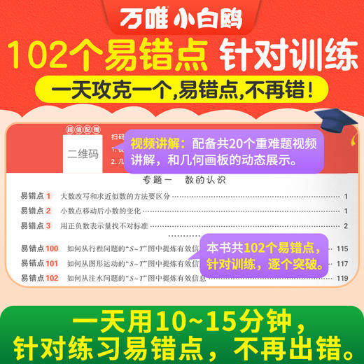 【小白鸥】小学数学易错题思维专项训练四五六年级高频刷题计算题练习题必刷题知识点汇总2024训练强化小学毕业暑假总复习资料万唯 商品图3