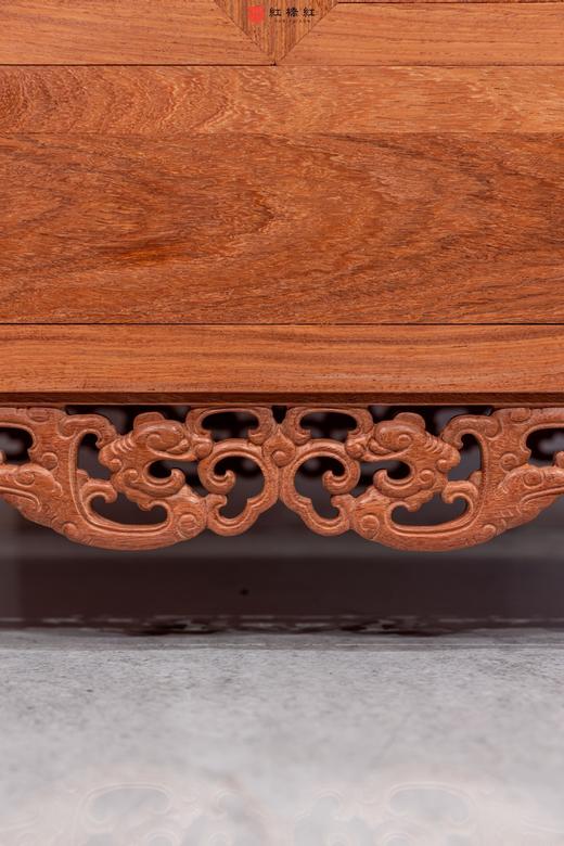 红桥红  家具严选  缅甸花梨（大果紫檀）【92拐子纹 透格方角柜】 商品图6