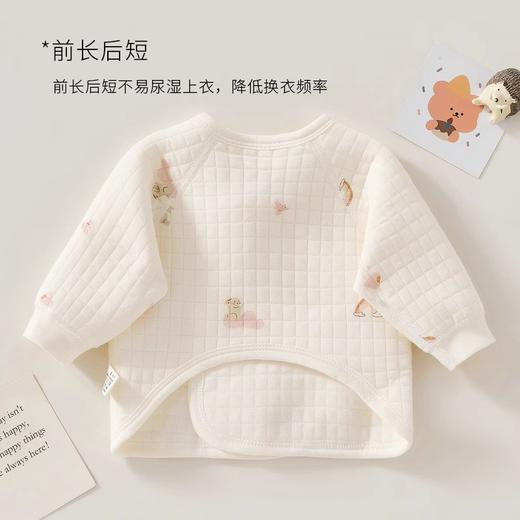 科巢新生婴儿秋冬半背衣上衣无骨哈服新生儿半背纯棉保暖宝宝衣服 商品图4