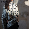 oldcolour春秋季新款小众设计感休闲时尚街头风碎花衬衫女P330107A1 商品缩略图4