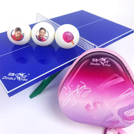 双鱼Doublefish刘诗雯林高远肖像乒乓球 收藏纪念比赛训练球官方正品 送球盒 商品图4