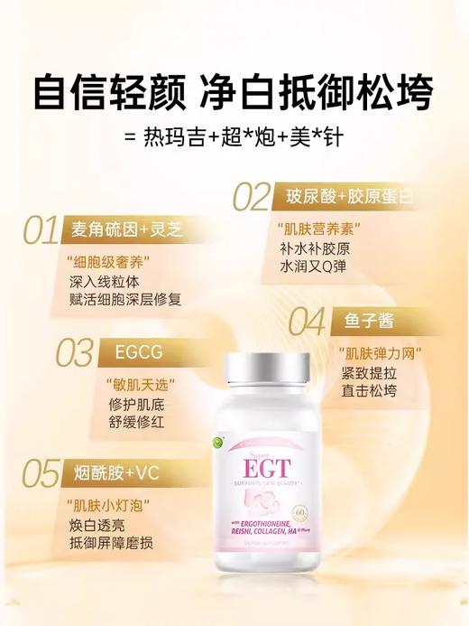 麦角硫因｜50mg麦角硫因灵芝复合胶囊 保护血管 防止动脉硬化 美国信心牌“轻颜” 商品图1