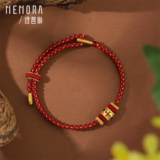 黄金转运珠女足金顺心如意金珠手链编绳串珠母亲节MEMORA诗普琳HPE21001（线上专供） 商品图1