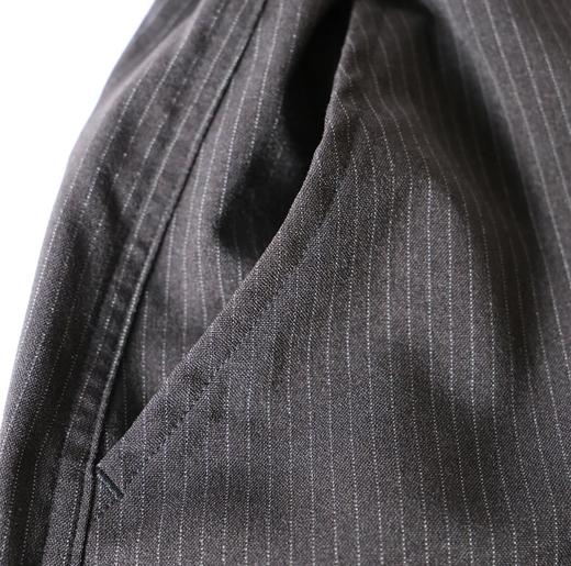 HARVESTY 黑色细纹理阔腿裤休闲裤 商品图2