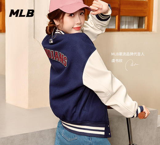 MLB男女情侣学院风棒球外套虞书欣同款23秋季新款3AJPV0634 商品图3