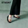 星期六摩登时髦流苏厚底坡跟人字拖SSC2110321 商品缩略图3