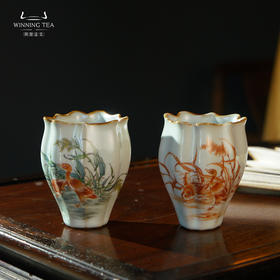 问鼎汝瓷鼎峰系列月白老款佛手杯（知野趣浓）（梵红知野趣浓）（缺货）