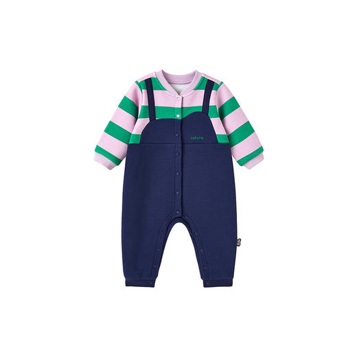 英氏婴童连体衣秋季加绒保暖男童女童爬服月亮裆新款 商品图1