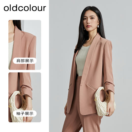 oldcolour秋季新款法式西服外套女通勤高端西装P320410A1 商品图1