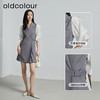 oldcolour秋季新款收腰显瘦泡泡袖拼接短袖连衣裙女P311001A1 商品缩略图1