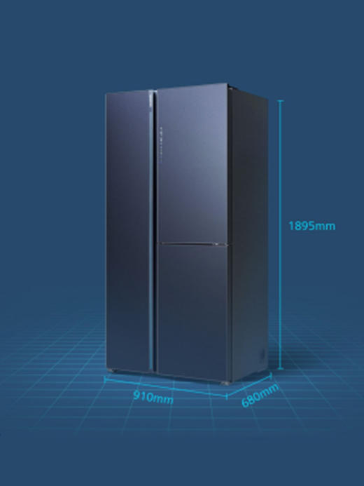 西门子（SIEMENS）530L大容量智感精控零度保鲜一级能效T门智能eNose风冷无霜冰箱KT92AA256C湖蕴蓝 商品图4