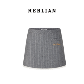 HL2DAWSK1931 钉珠logo蕾丝边裤裙