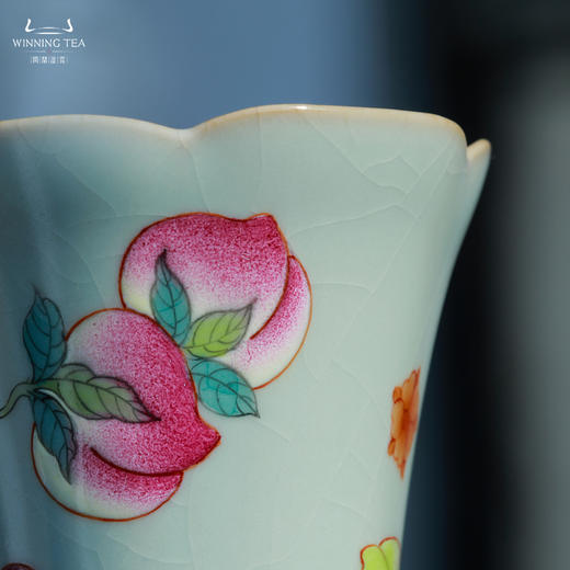 问鼎汝瓷鼎峰系列癸卯青女杯素娥杯（桃红柳绿）（缺货） 商品图3