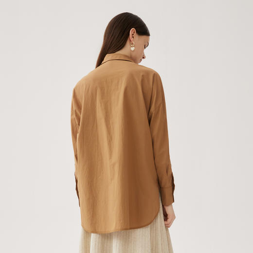 谜底大廓形立体绣花衬衣2024秋季新品慵懒风衬衫女长袖243MC1170 商品图2