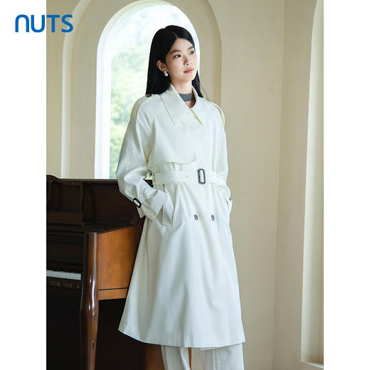 NUTS2023秋季新款时尚气质通勤风宽松显瘦长款风衣外套4390412A1 商品图0