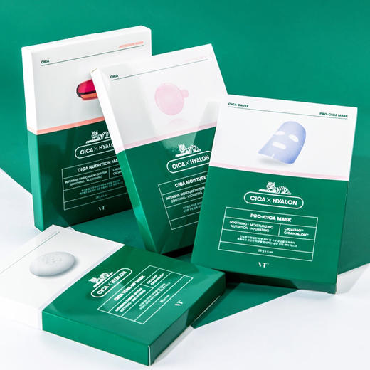 韩国 VT范特 老虎2代积雪草双倍修护保湿面膜 全系列 28ml*6片 商品图0