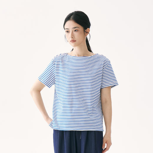 零意义 meanil 100%PIMA棉条纹拉链上衣 商品图3