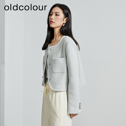 oldcolour秋季新款法式短款小香风外套女气质高级感上衣P340401A1 商品图3