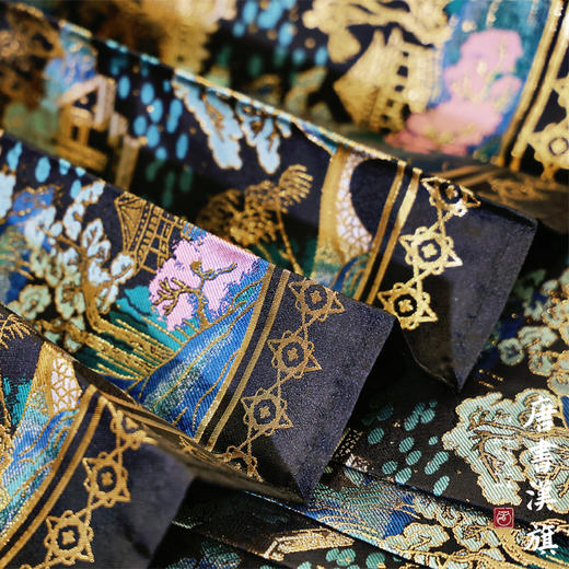 【千里江山·青绿】马面裙织金妆花改良国风新中式山水楼阁马面套装 商品图7