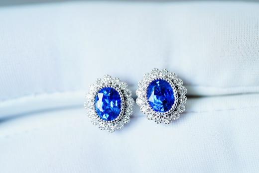 1.6ct 蓝宝石耳钉 商品图6