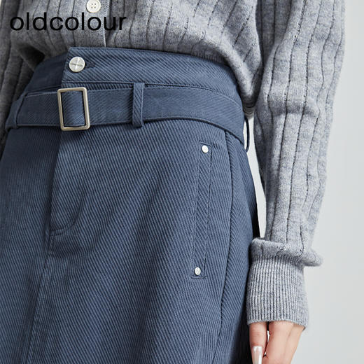 oldcolour秋季新款设计感减龄高腰显瘦a字半身裙女P340604A1 商品图2
