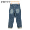 oldcolour蓝色牛仔裤春季新款复古高腰直筒卷边九分裤女P12113254 商品缩略图1