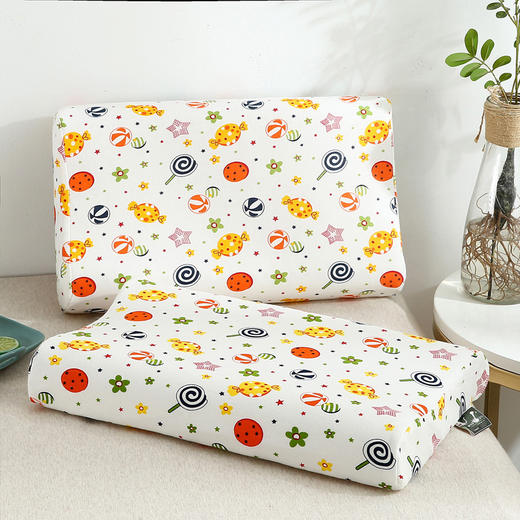 夏季儿童乳胶枕婴幼儿卡通全棉枕套天然乳胶枕芯a类乳胶枕头夏季透气枕芯凉感枕头 商品图1