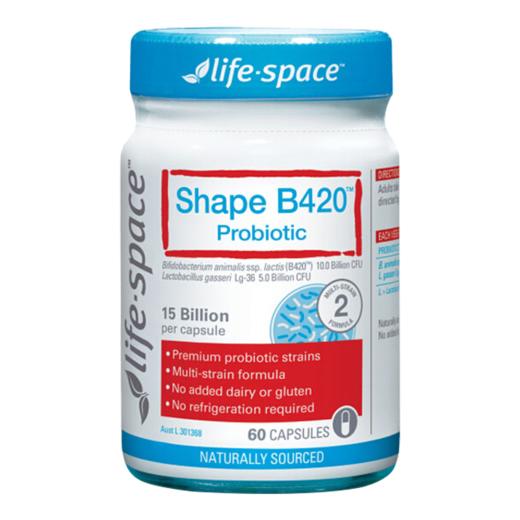 【保税仓】Life Space B420塑身益生菌胶囊 60粒/瓶 商品图0