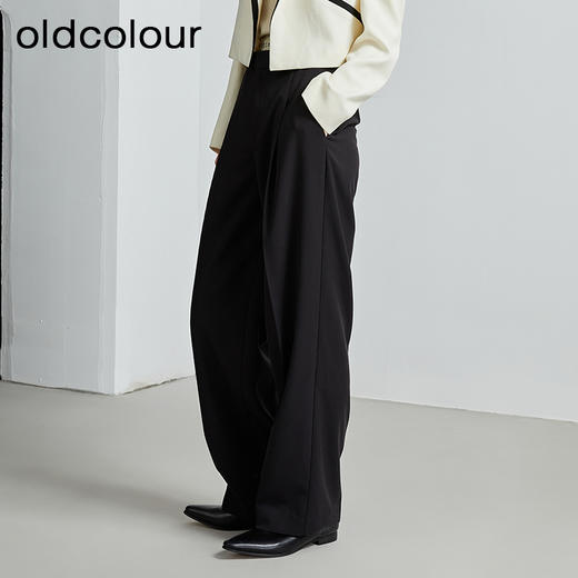 oldcolour秋季新款易打理垂感直筒西装裤女通勤显瘦P320702A1 商品图4