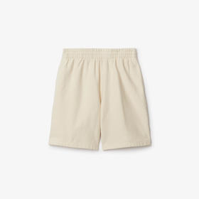 BURBERRY 巴宝莉 男士马术骑士徽标贴花棉质休闲短裤 米色 8081231 B7348